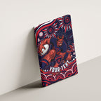 Personalized Melbourne Demons Mascot Canvas Wall Art Aboriginal Dot Art - Dreamtime Football Mascot