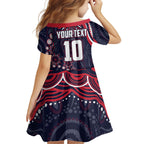Personalized Melbourne Demons Mascot Family Matching Tank Maxi Dress and Hawaiian Shirt Aboriginal Dot Art - Dreamtime Football Mascot