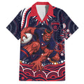 Personalized Melbourne Demons Mascot Hawaiian Shirt Aboriginal Dot Art - Dreamtime Football Mascot