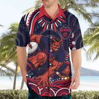 Personalized Melbourne Demons Mascot Hawaiian Shirt Aboriginal Dot Art - Dreamtime Football Mascot