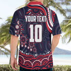 Personalized Melbourne Demons Mascot Hawaiian Shirt Aboriginal Dot Art - Dreamtime Football Mascot
