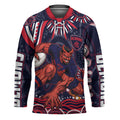 Personalized Melbourne Demons Mascot Hockey Jersey Aboriginal Dot Art - Dreamtime Football Mascot