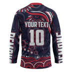 Personalized Melbourne Demons Mascot Hockey Jersey Aboriginal Dot Art - Dreamtime Football Mascot