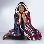 Personalized Melbourne Demons Mascot Hooded Blanket Aboriginal Dot Art - Dreamtime Football Mascot