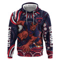 Personalized Melbourne Demons Mascot Hoodie Aboriginal Dot Art - Dreamtime Football Mascot