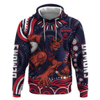 Personalized Melbourne Demons Mascot Hoodie Aboriginal Dot Art - Dreamtime Football Mascot