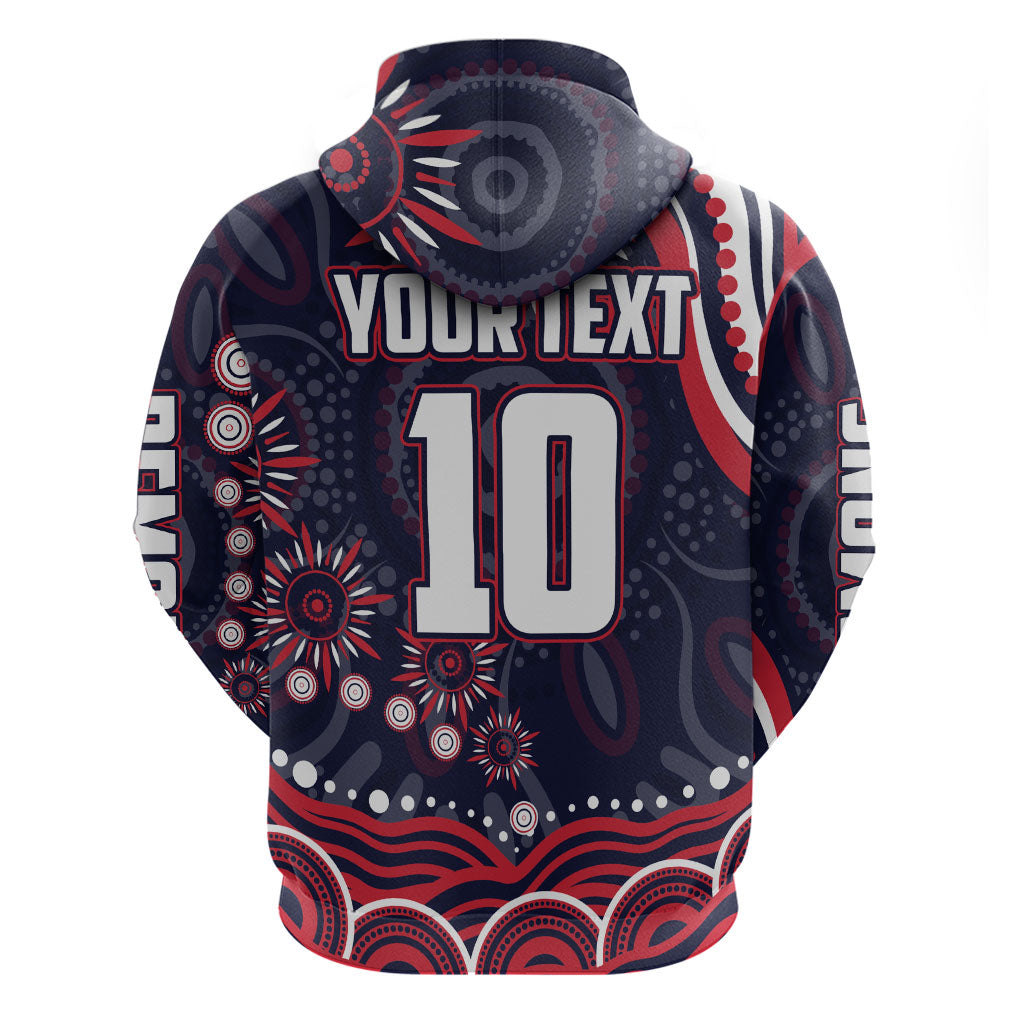 Personalized Melbourne Demons Mascot Hoodie Aboriginal Dot Art - Dreamtime Football Mascot