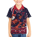 Personalized Melbourne Demons Mascot Kid Hawaiian Shirt Aboriginal Dot Art - Dreamtime Football Mascot