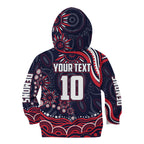 Personalized Melbourne Demons Mascot Kid Hoodie Aboriginal Dot Art - Dreamtime Football Mascot