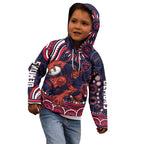 Personalized Melbourne Demons Mascot Kid Hoodie Aboriginal Dot Art - Dreamtime Football Mascot