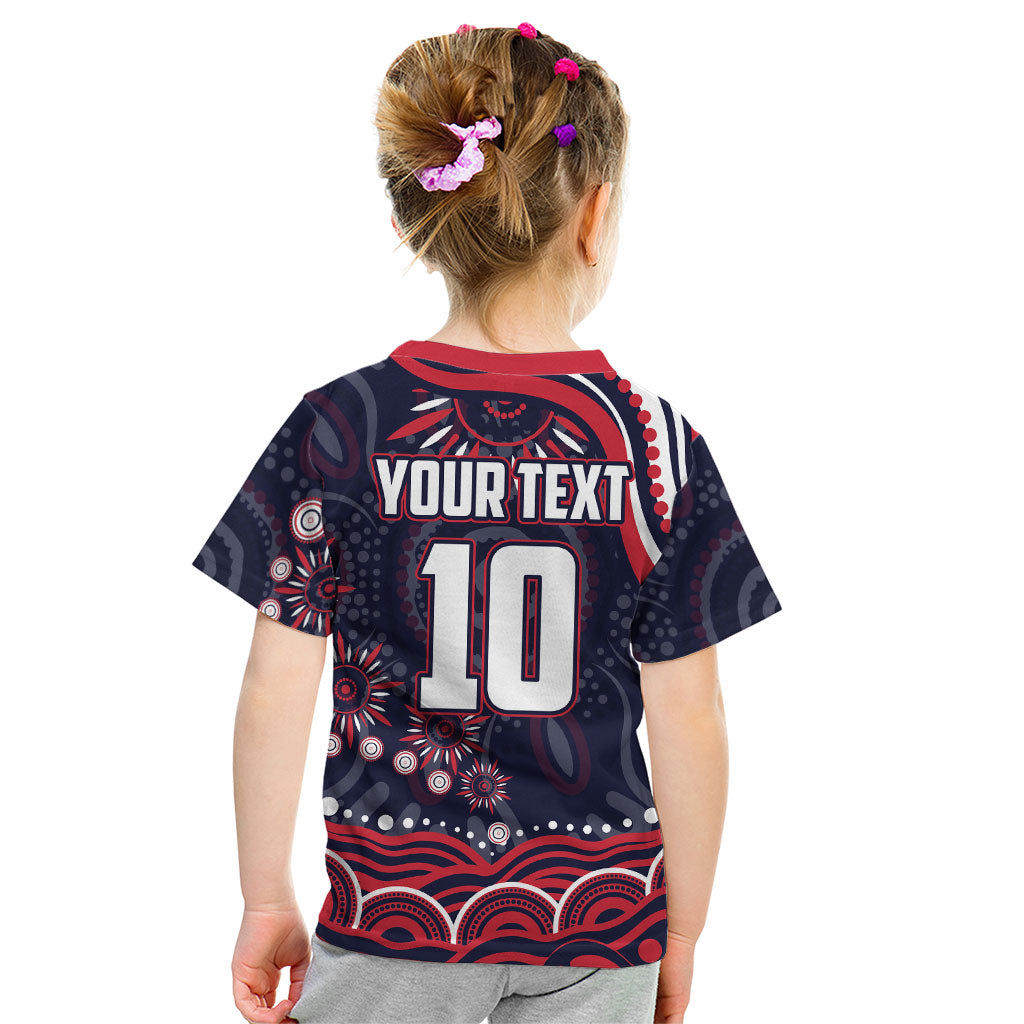 Personalized Melbourne Demons Mascot Kid T Shirt Aboriginal Dot Art - Dreamtime Football Mascot