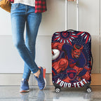 Personalized Melbourne Demons Mascot Luggage Cover Aboriginal Dot Art - Dreamtime Football Mascot