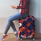 Personalized Melbourne Demons Mascot Luggage Cover Aboriginal Dot Art - Dreamtime Football Mascot