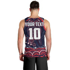 Personalized Melbourne Demons Mascot Men Tank Top Aboriginal Dot Art - Dreamtime Football Mascot