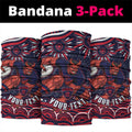 Personalized Melbourne Demons Mascot Neck Gaiter Aboriginal Dot Art - Dreamtime Football Mascot