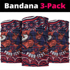 Personalized Melbourne Demons Mascot Neck Gaiter Aboriginal Dot Art - Dreamtime Football Mascot