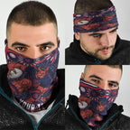 Personalized Melbourne Demons Mascot Neck Gaiter Aboriginal Dot Art - Dreamtime Football Mascot