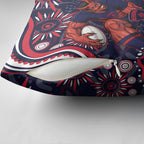 Personalized Melbourne Demons Mascot Pillow Cover Aboriginal Dot Art - Dreamtime Football Mascot