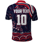 Personalized Melbourne Demons Mascot Polo Shirt Aboriginal Dot Art - Dreamtime Football Mascot