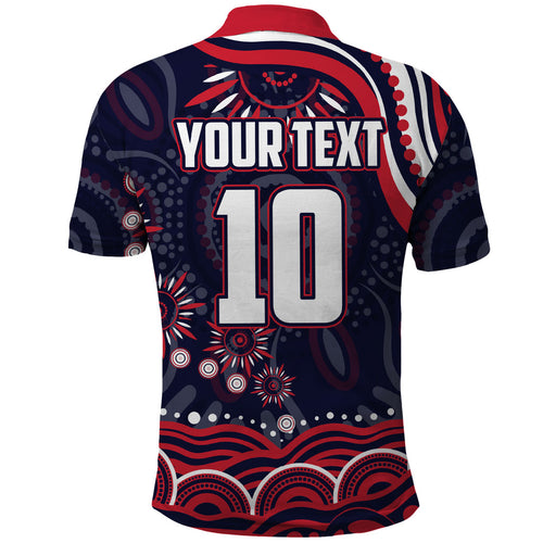 Personalized Melbourne Demons Mascot Polo Shirt Aboriginal Dot Art - Dreamtime Football Mascot