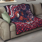 Personalized Melbourne Demons Mascot Quilt Aboriginal Dot Art - Dreamtime Football Mascot