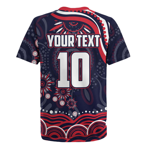 Personalized Melbourne Demons Mascot Rugby Jersey Aboriginal Dot Art - Dreamtime Football Mascot