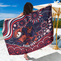 Personalized Melbourne Demons Mascot Sarong Aboriginal Dot Art - Dreamtime Football Mascot