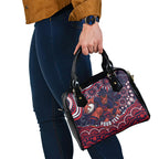 Personalized Melbourne Demons Mascot Shoulder Handbag Aboriginal Dot Art - Dreamtime Football Mascot