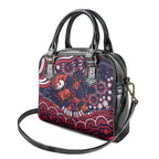 Personalized Melbourne Demons Mascot Shoulder Handbag Aboriginal Dot Art - Dreamtime Football Mascot