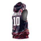 Personalized Melbourne Demons Mascot Sleeveless Hoodie Aboriginal Dot Art - Dreamtime Football Mascot