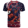 Personalized Melbourne Demons Mascot T Shirt Aboriginal Dot Art - Dreamtime Football Mascot