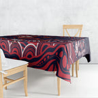 Personalized Melbourne Demons Mascot Tablecloth Aboriginal Dot Art - Dreamtime Football Mascot