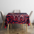 Personalized Melbourne Demons Mascot Tablecloth Aboriginal Dot Art - Dreamtime Football Mascot