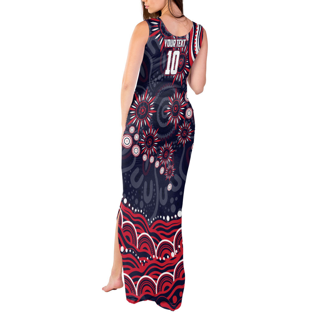 Personalized Melbourne Demons Mascot Tank Maxi Dress Aboriginal Dot Art - Dreamtime Football Mascot