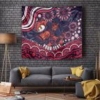 Personalized Melbourne Demons Mascot Tapestry Aboriginal Dot Art - Dreamtime Football Mascot