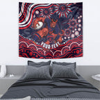 Personalized Melbourne Demons Mascot Tapestry Aboriginal Dot Art - Dreamtime Football Mascot