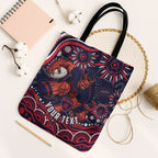 Personalized Melbourne Demons Mascot Tote Bag Aboriginal Dot Art - Dreamtime Football Mascot
