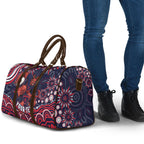 Personalized Melbourne Demons Mascot Travel Bag Aboriginal Dot Art - Dreamtime Football Mascot