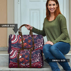 Personalized Melbourne Demons Mascot Travel Bag Aboriginal Dot Art - Dreamtime Football Mascot