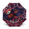 Personalized Melbourne Demons Mascot Umbrella Aboriginal Dot Art - Dreamtime Football Mascot