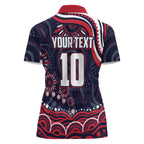 Personalized Melbourne Demons Mascot Women Polo Shirt Aboriginal Dot Art - Dreamtime Football Mascot