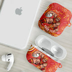 Personalized Gold Coast Suns Mascot AirPods Case Aboriginal Dot Art - Dreamtime Football Mascot