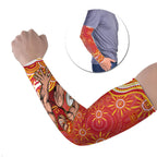 Personalized Gold Coast Suns Mascot Arm Sleeves Aboriginal Dot Art - Dreamtime Football Mascot