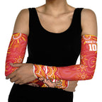 Personalized Gold Coast Suns Mascot Arm Sleeves Aboriginal Dot Art - Dreamtime Football Mascot