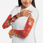 Personalized Gold Coast Suns Mascot Arm Sleeves Aboriginal Dot Art - Dreamtime Football Mascot