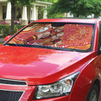 Personalized Gold Coast Suns Mascot Auto Sun Shade Aboriginal Dot Art - Dreamtime Football Mascot