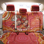 Personalized Gold Coast Suns Mascot Back Car Seat Cover Aboriginal Dot Art - Dreamtime Football Mascot