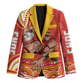 Personalized Gold Coast Suns Mascot Blazer Aboriginal Dot Art - Dreamtime Football Mascot