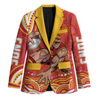 Personalized Gold Coast Suns Mascot Blazer Aboriginal Dot Art - Dreamtime Football Mascot