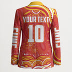 Personalized Gold Coast Suns Mascot Blazer Aboriginal Dot Art - Dreamtime Football Mascot
